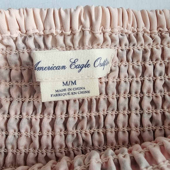 American Eagle Size M Strapless Pink Dress Boho Sundress - Picture 3 of 8